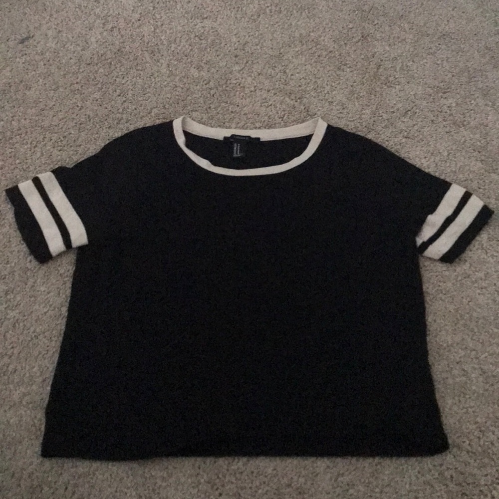 Black striped forever 21 tee